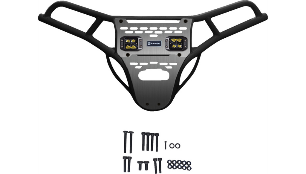 Front Bumper/Skid Plate with Amber Lights - Black - RZR XP 1000 0530-1698