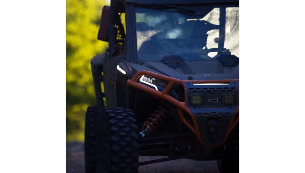 Front Bumper/Skid Plate with White Lights - Orange - RZR XP 1000 0530-1699
