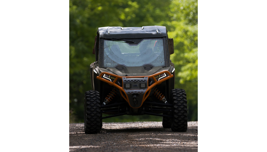 Front Bumper/Skid Plate with White Lights - Orange - RZR XP 1000 0530-1699