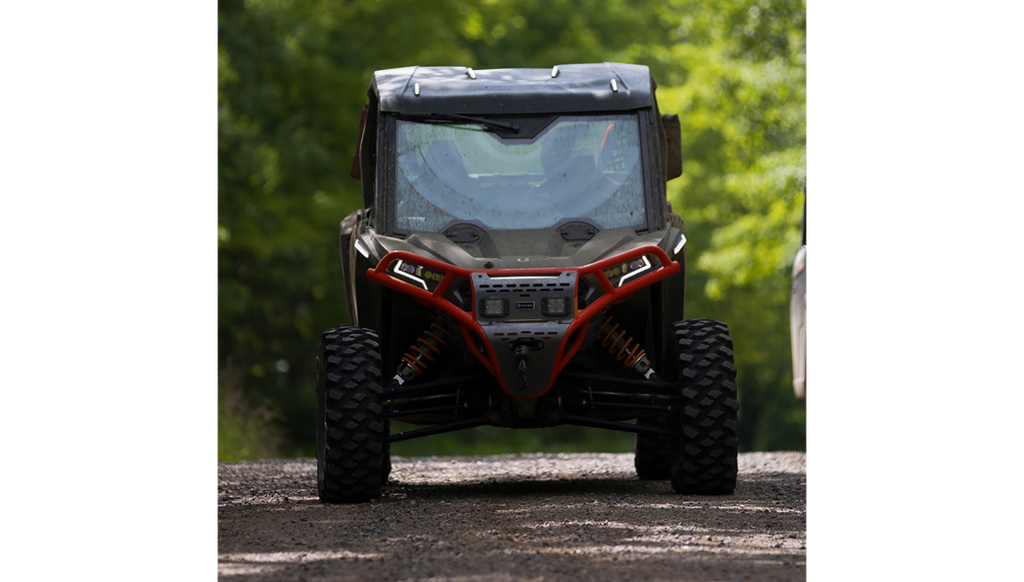 Front Bumper/Skid Plate with White Lights - Red - RZR XP 1000 0530-1701