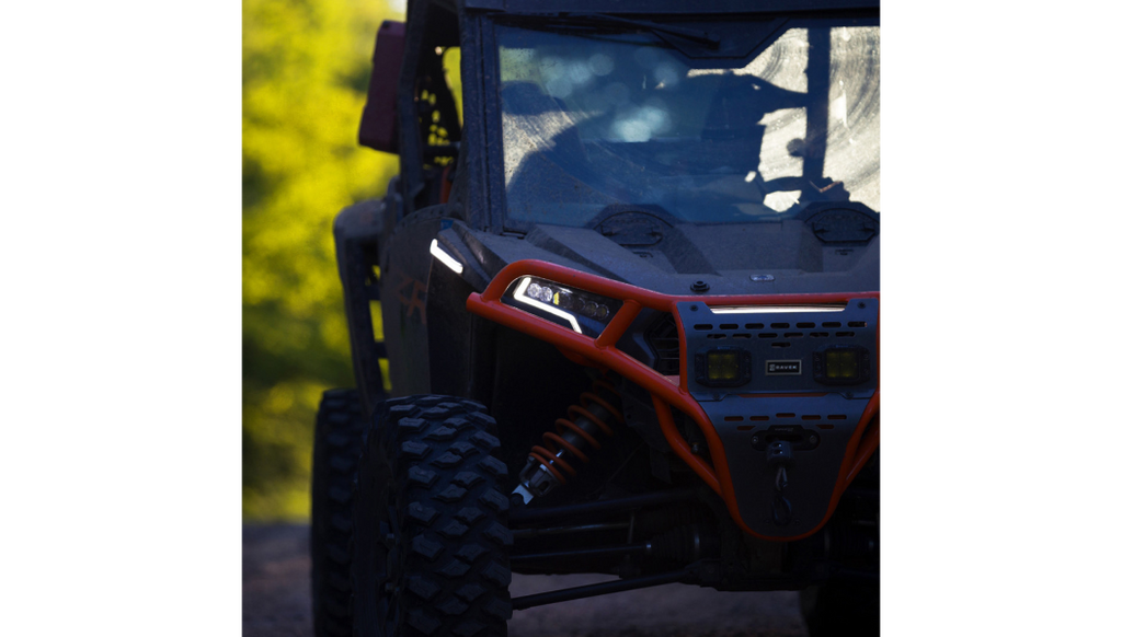 Front Bumper/Skid Plate with Amber Lights - Red - RZR XP 1000 0530-1702