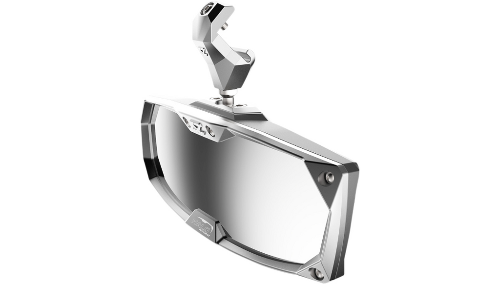 Mirror - Halo R - Rear View - Rectangle - Silver - Polaris Pro-Fit Ranger 0640-1404