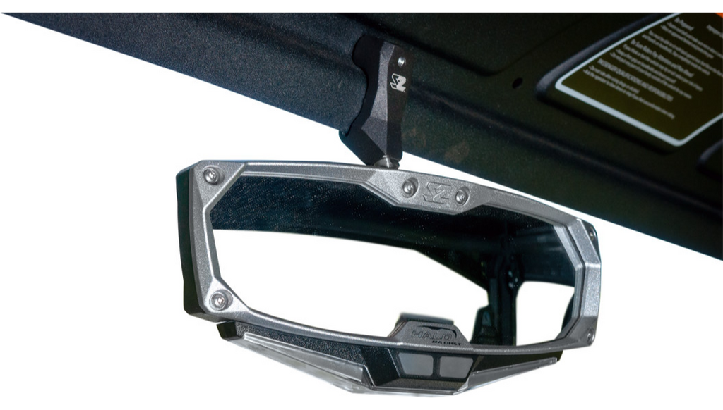 Mirror - Halo R - Rear View - Rectangle - Silver - Can Am Defender 0640-1406