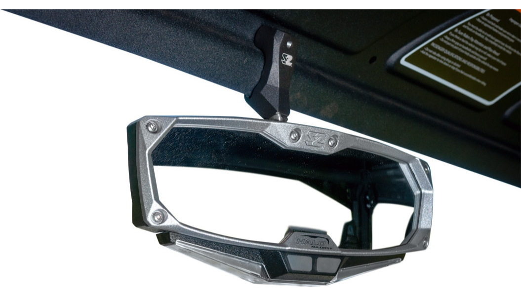Mirror - Halo R - Rear View - Rectangle - Silver - Can Am Defender 0640-1406