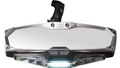 Mirror - Halo R - Rear View w/LED Cabin Light - Rectangle - Silver w/Silver Bezel - Can Am X3 0640-1410