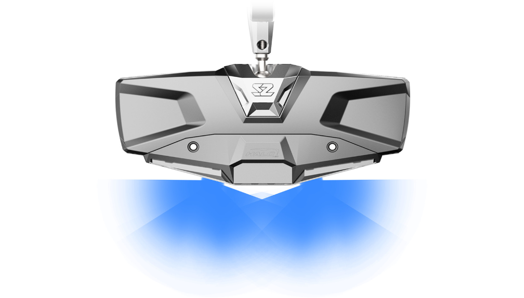 Mirror - Halo R - Rear View w/LED Cabin Light - Rectangle - Silver w/Silver Bezel - Can Am Defender 0640-1411