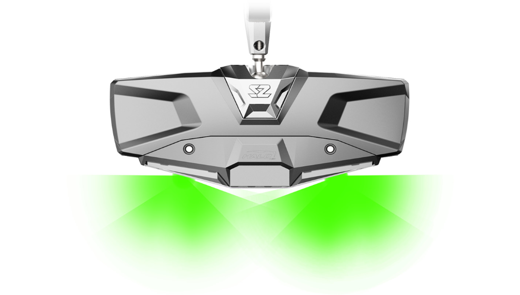 Mirror - Halo R - Rear View w/LED Cabin Light - Rectangle - Silver w/Silver Bezel - Can Am Defender 0640-1411