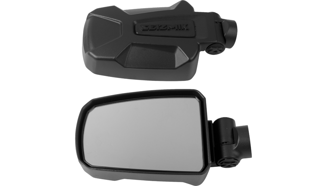 Mirrors - Pursuit - Side View - Rectangle - Black - 1.75"/2" ROPS 0640-1780