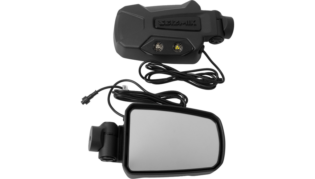 Mirrors - Pursuit Night Vision - Side View - Rectangle - Black - 1.75"/2" ROPS - Pair 0640-1781