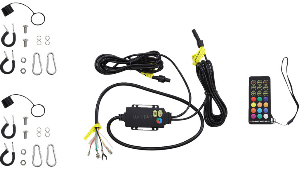 3' Light Rod Whip - Bluetooth - Pair - Black 2040-2929