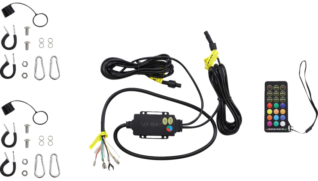 3' Light Rod Whip - Bluetooth - Pair - Black 2040-2929