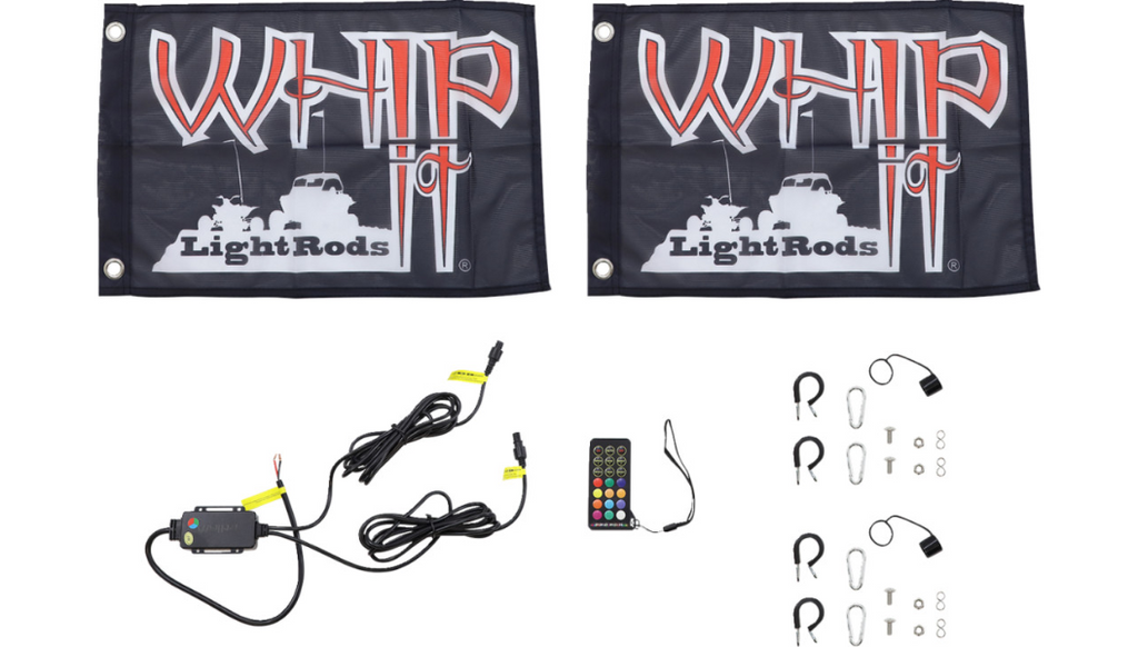 5' Light Rod Whip - Bluetooth - Pair - Black 2040-2933