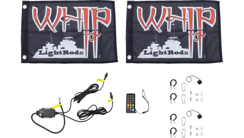 5' Light Rod Whip - Bluetooth - Pair - Black 2040-2933