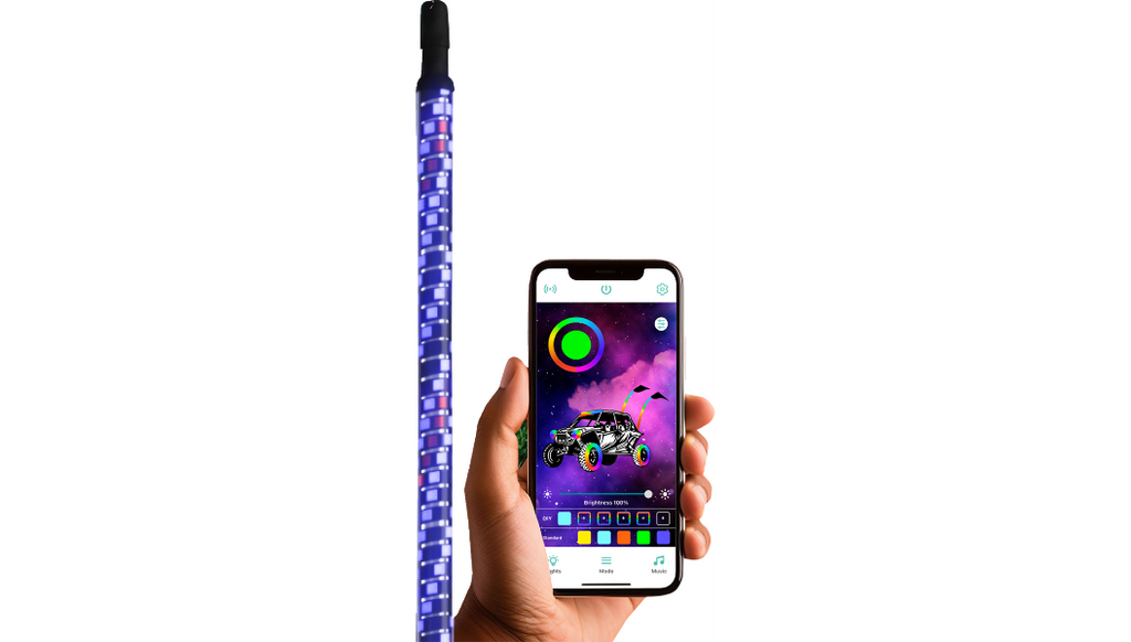 SOL 3' Whip Light Rod - Bluetooth® - RGB 2040-3466