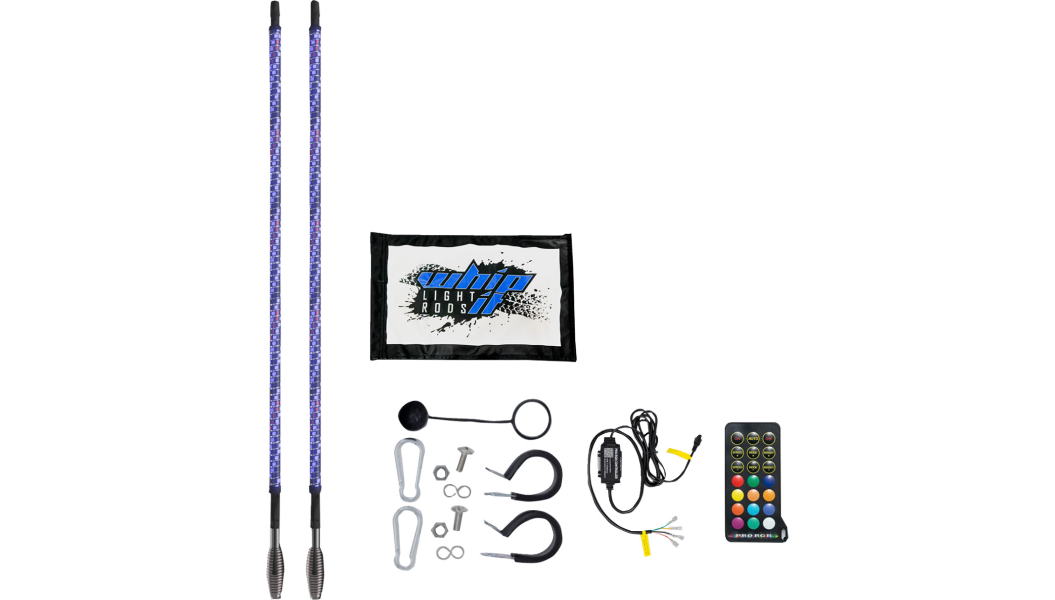 SOL Deluxe 3' Whip Light Rod - Chasing - Bluetooth® - RGB 2040-3471