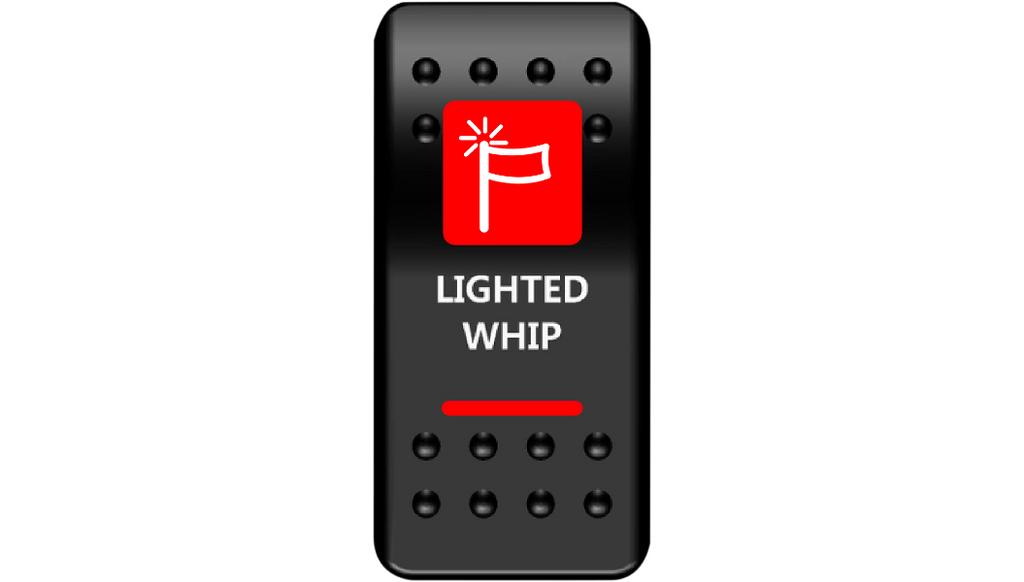 Rocker Switch - Lighted Whip - Red 2106-0447