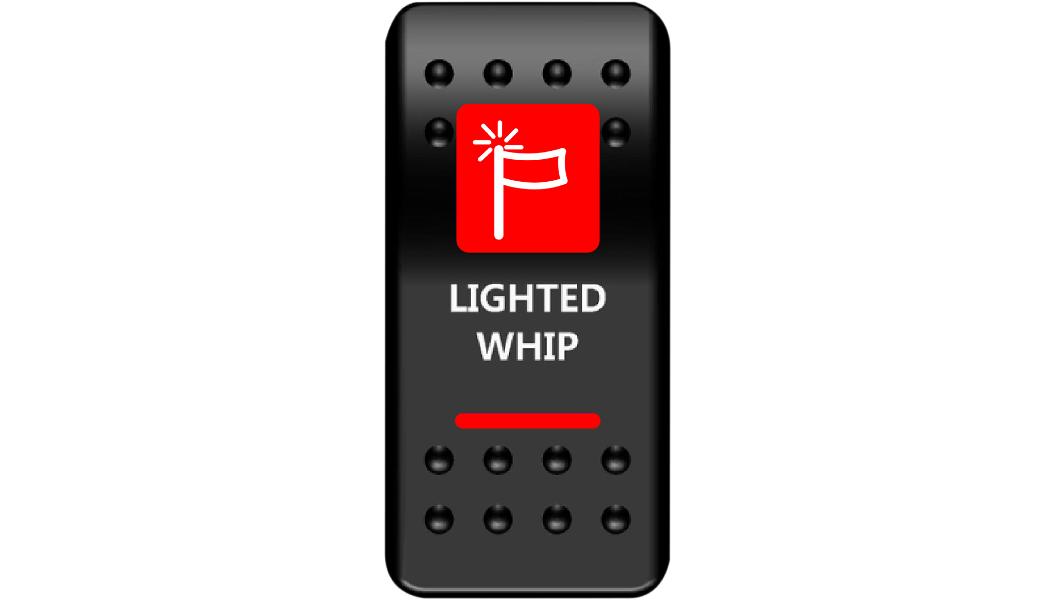 Rocker Switch - Lighted Whip - Red 2106-0447