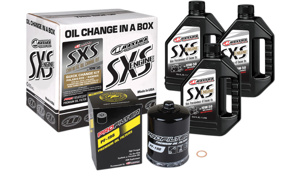 SXS Synthetic Oil Change Kit - Polaris - 10W-50 3601-0729