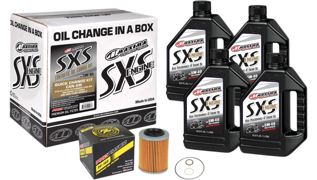 SXS Synthetic Oil Change Kit - Can-Am - 5W-40 3601-0784