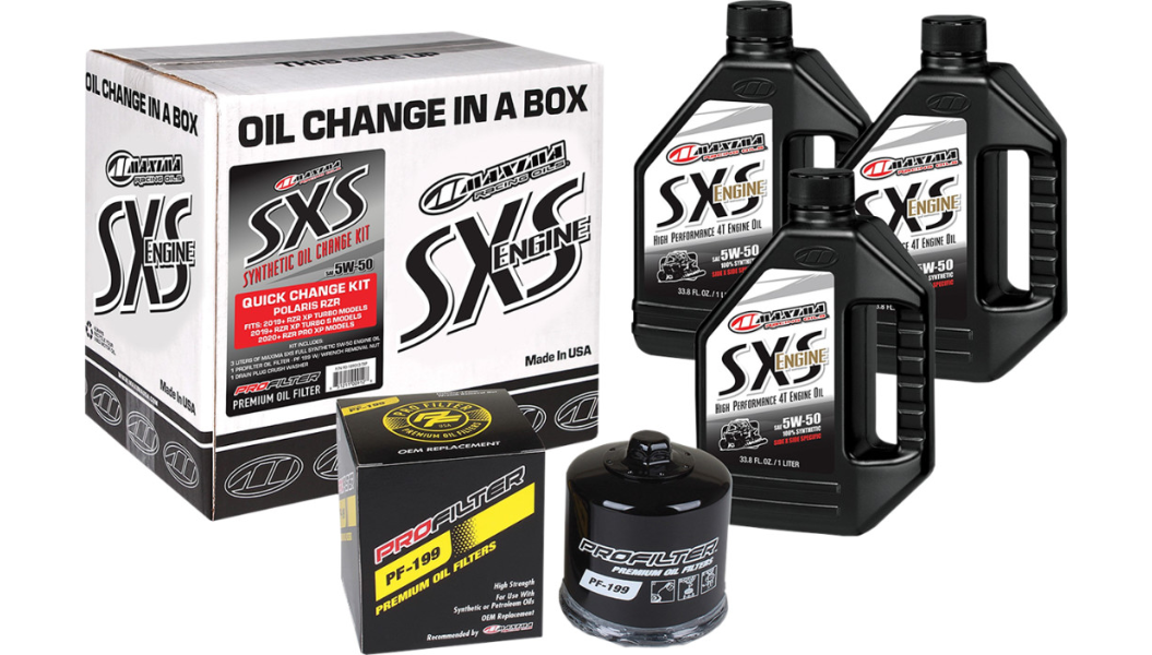 SXS Synthetic Oil Change Kit - Polaris Turbo - 5W-50 3601-0822