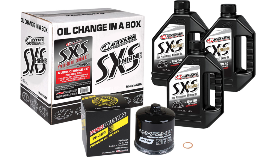SXS Synthetic Oil Change Kit - Polaris Turbo - 10W-50 3601-0823